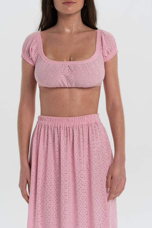 PINK PALM SPRINGS CROP TOP