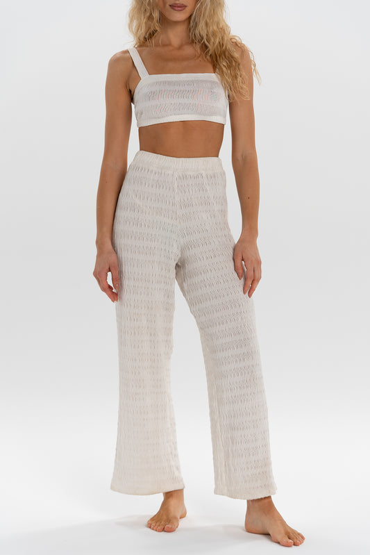 WHITE HULA TROUSERS