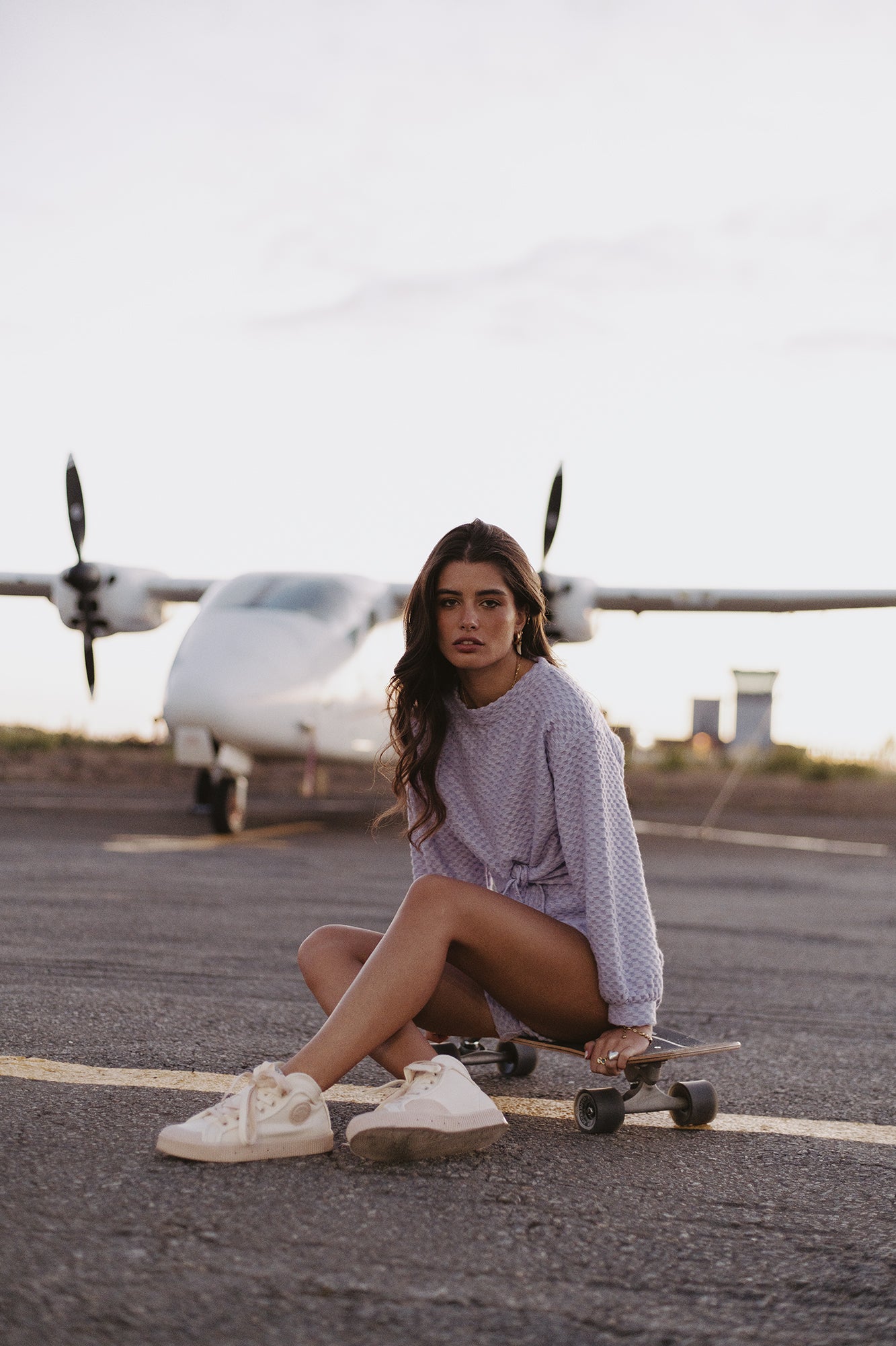 LAVENDER LOUNGEWEAR SWEATSHIRT