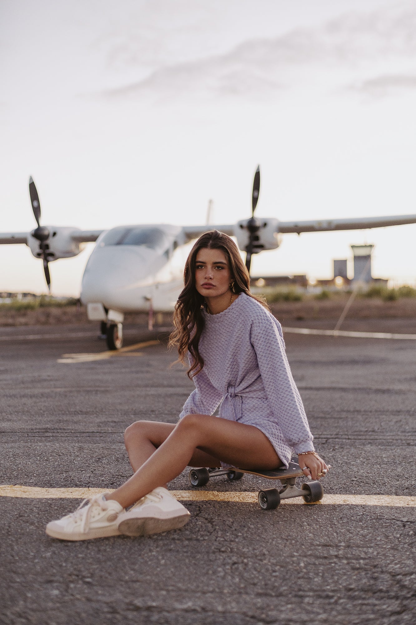 LAVENDER LOUNGEWEAR SWEATSHIRT