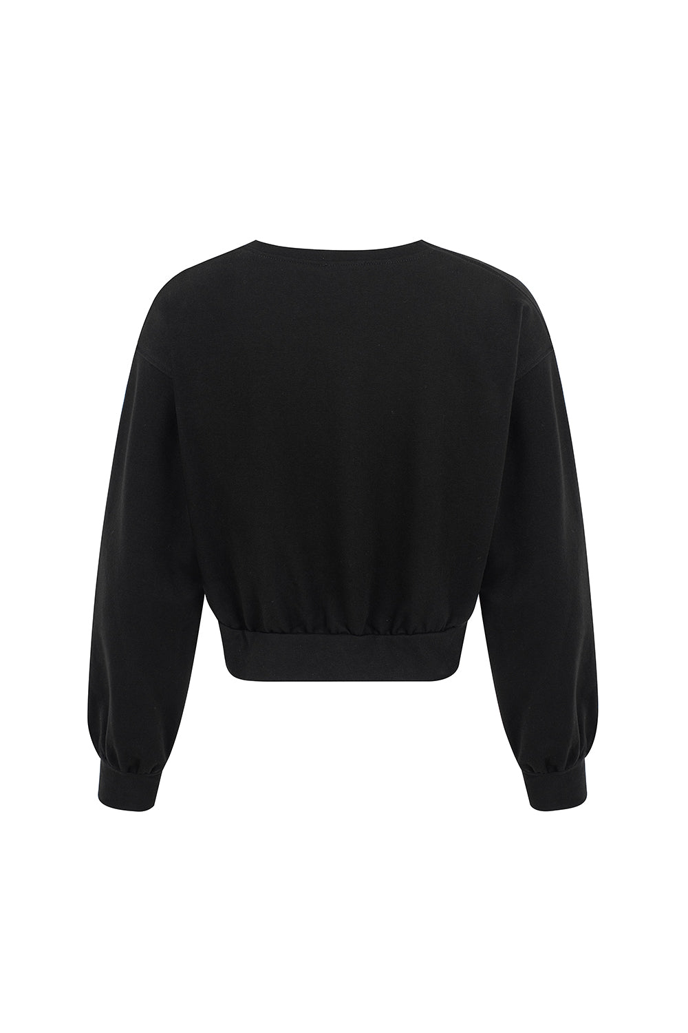 BLACK TRACKSUIT CREWNECK SWEATSHIRT