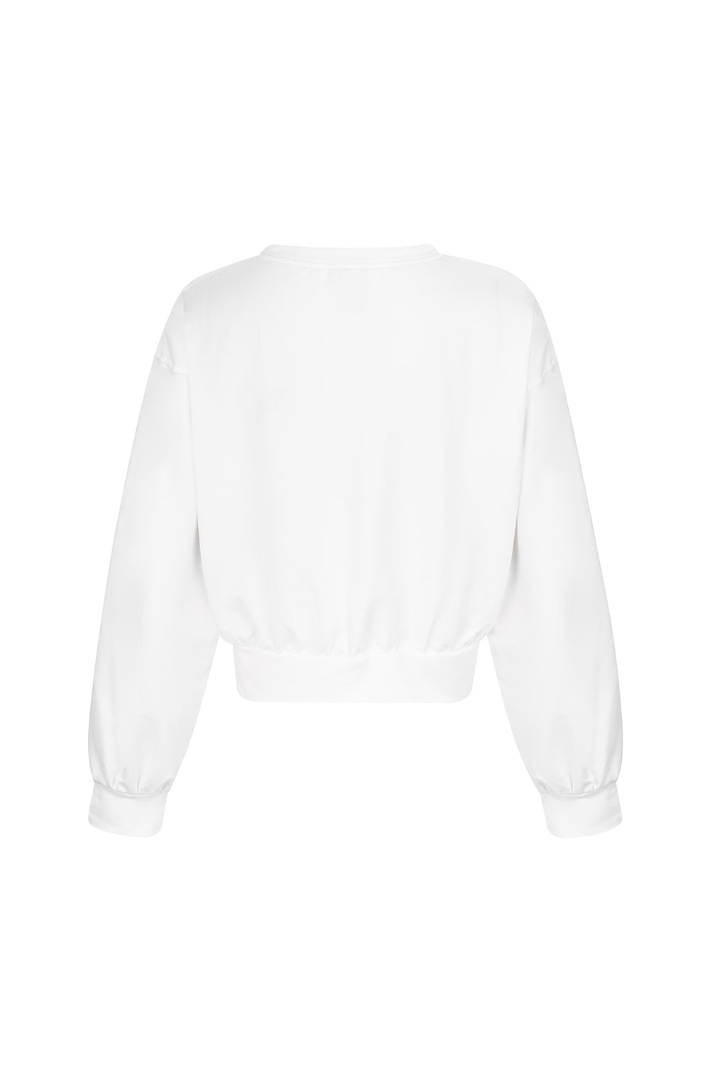 WHITE TRACKSUIT CREWNECK SWEATSHIRT