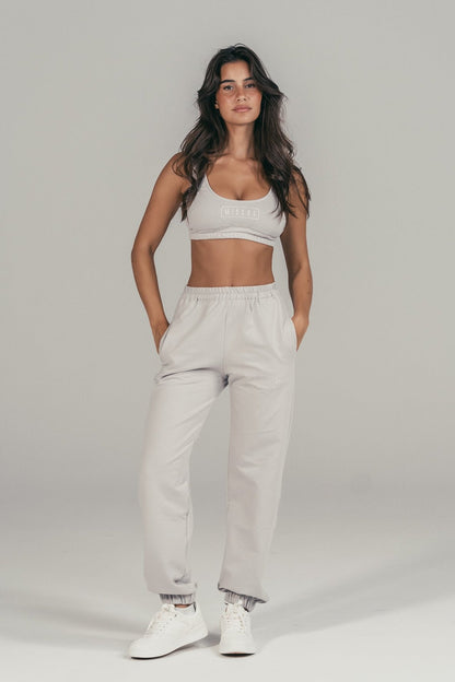 GREY TRACKSUIT SWEATPANTS
