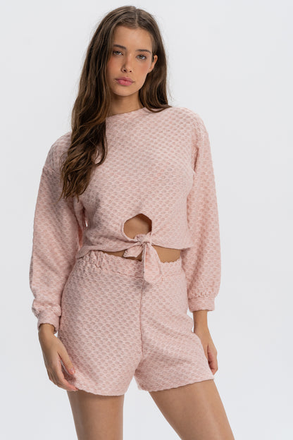 PINK LOUNGEWEAR SWEATSHIRT