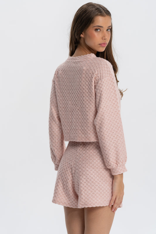 PINK LOUNGEWEAR SHORTS