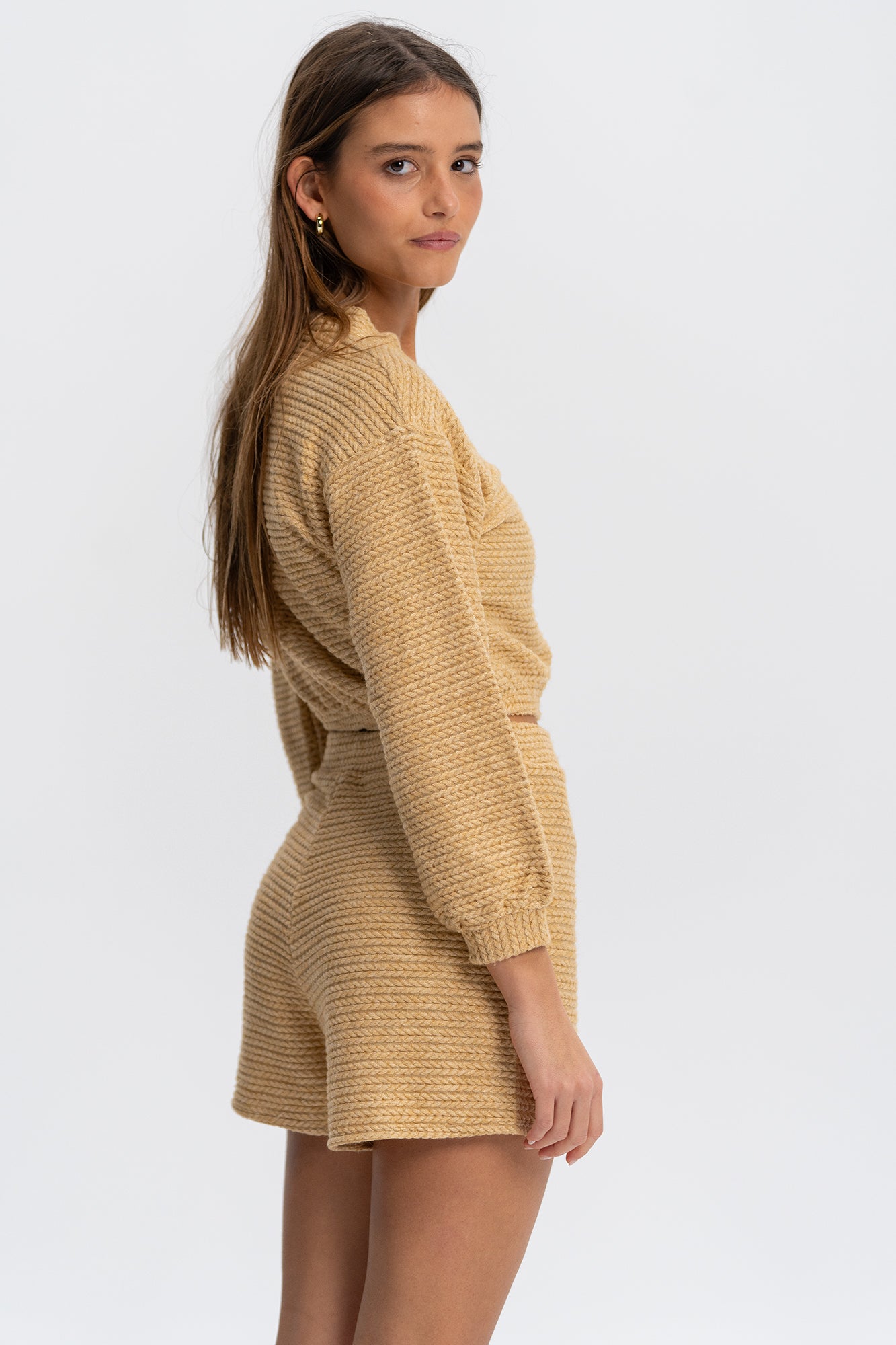 YELLOW LOUNGEWEAR SHORTS