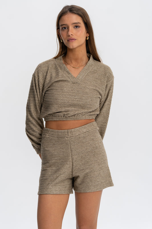 ASH GREY LOUNGEWEAR SWEATSHIRT