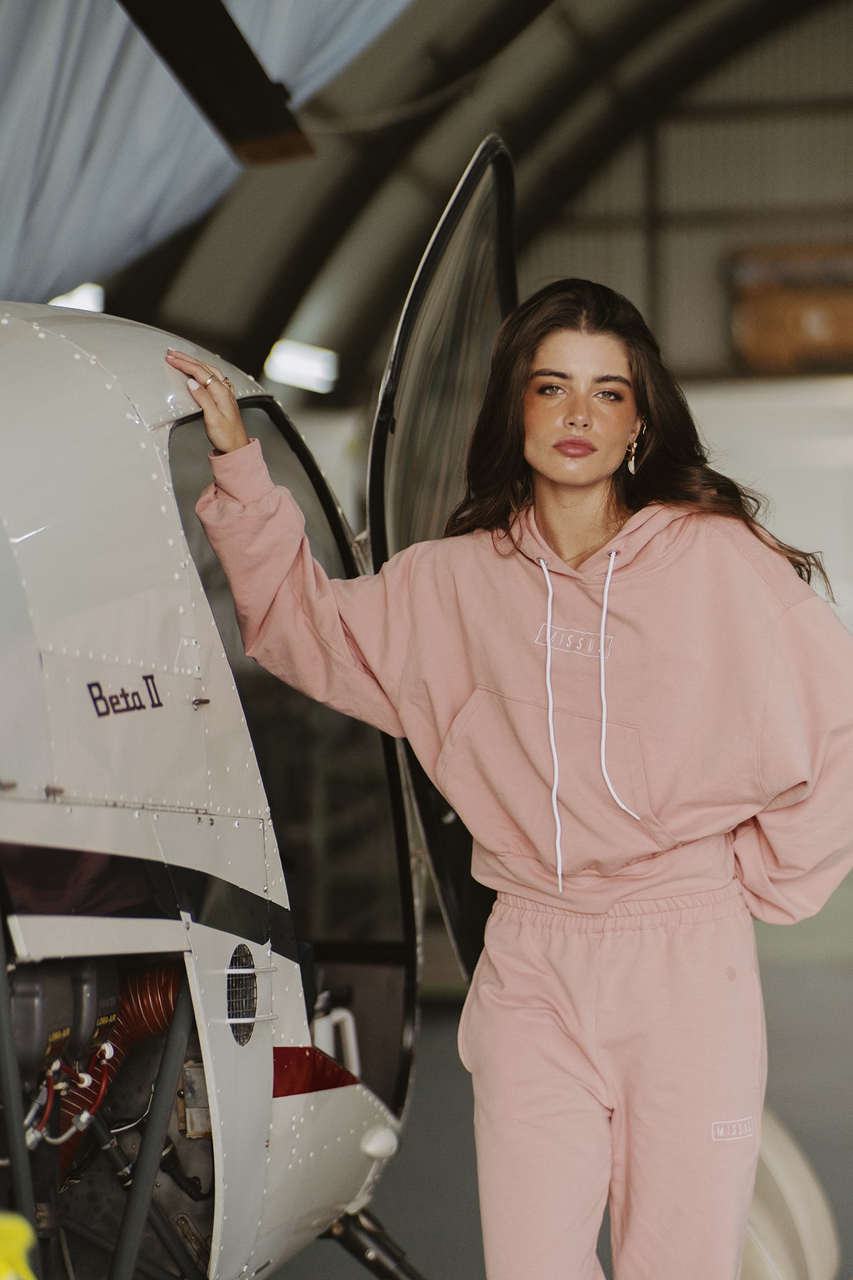 PINK TRACKSUIT HOODIE