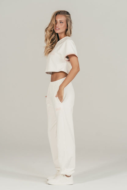 WHITE TRACKSUIT T-SHIRT