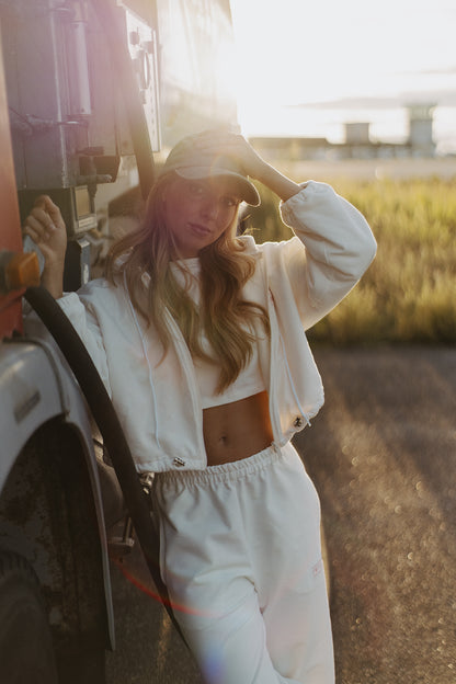 WHITE TRACKSUIT SWEATPANTS