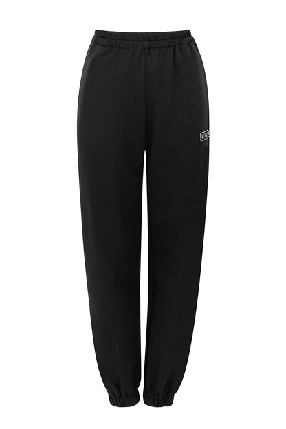 BLACK TRACKSUIT SWEATPANTS