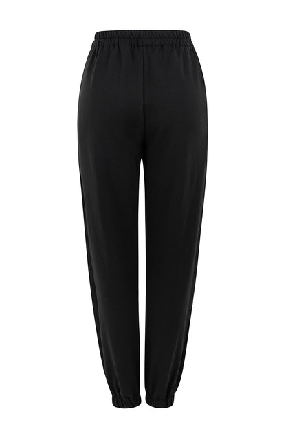 BLACK TRACKSUIT SWEATPANTS